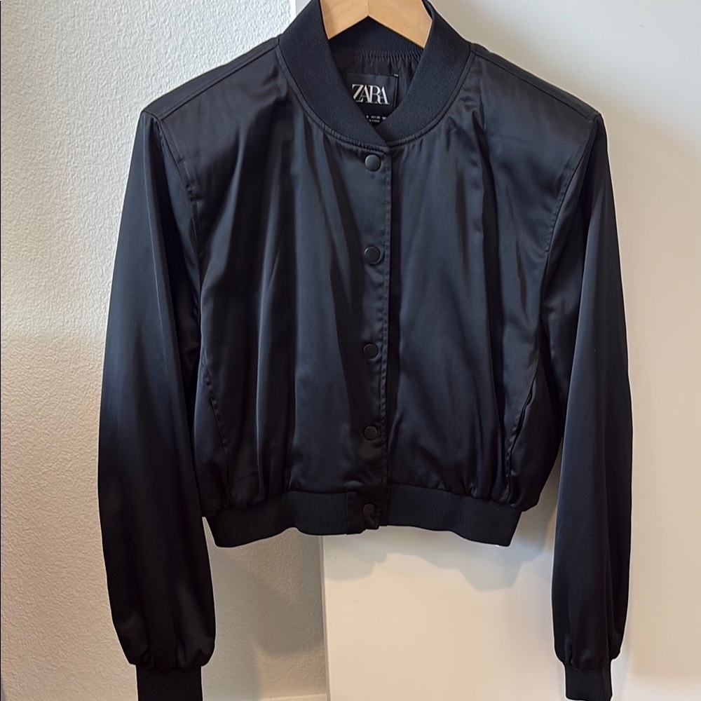 Zara Black Women's Bomber Jacket
